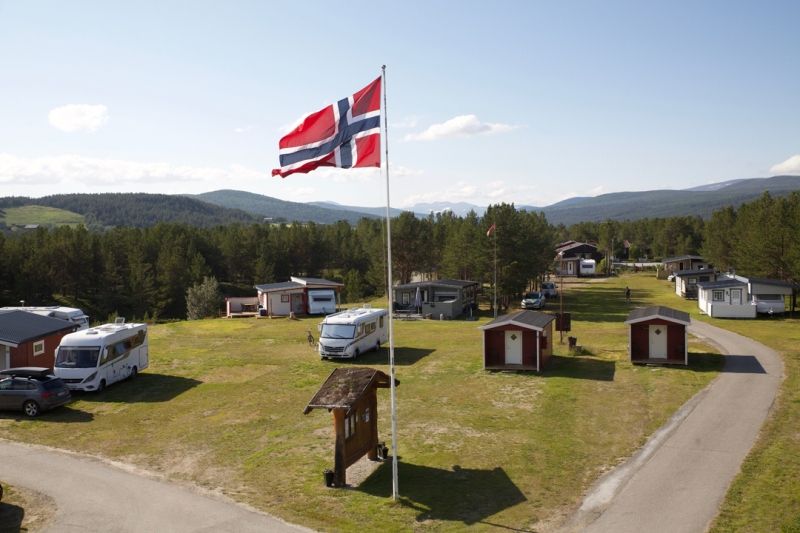 Fjellsyn Camping Dalholen hytter en kampeerplaatsen