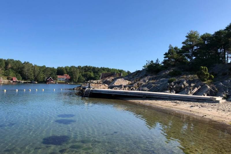 Kristiansand Feriesenter baai met strandje